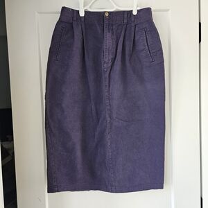 Vintage Deep Purple Pencil Skirt